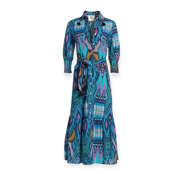 figue Dresses & Skirts - Figue • Indiana Ikat Tassel-Trim Shirtdress NWOT